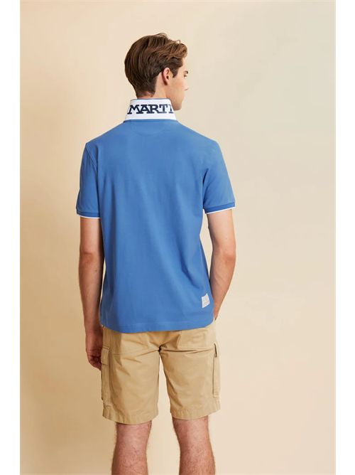 Polo uomo manica corta in piquet stretch con logo Iconic Team - Miguel LA MARTINA | MCP001PK001/07020